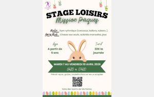 Stage Loisirs Pâques 2026