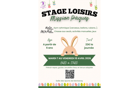 Stage Loisirs Pâques 2026